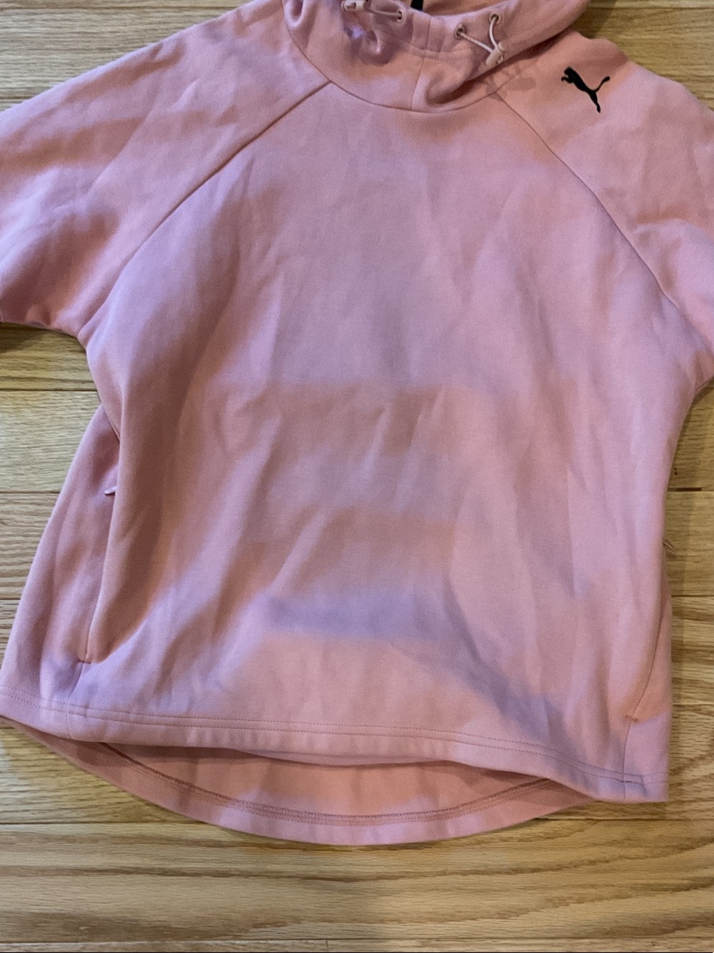 Puma Evostripe Dusty Rose Pullover Moto Hoodie small athletic travel EUC - Picture 6 of 16